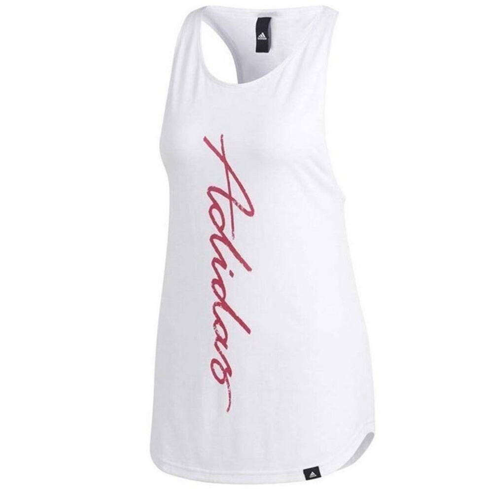 adidas Women's Originals Vert Ess Tank White SMALL